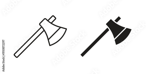 Axe icon symbol vector illustration. vector flat clipart object eps10