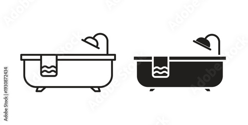 Bathroom icon symbol vector illustration. vector flat clipart object eps10