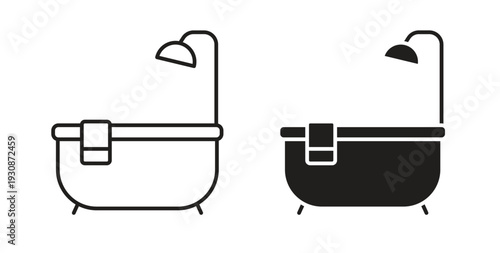 Bathroom icon symbol vector illustration. vector flat clipart object eps10