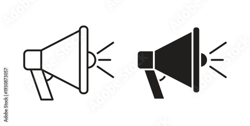 Bullhorn icon symbol vector illustration. vector flat clipart object eps10