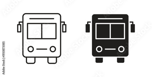 Bus icon symbol vector illustration. vector flat clipart object eps10
