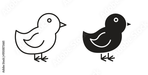 Chick icon symbol vector illustration. vector flat clipart object eps10