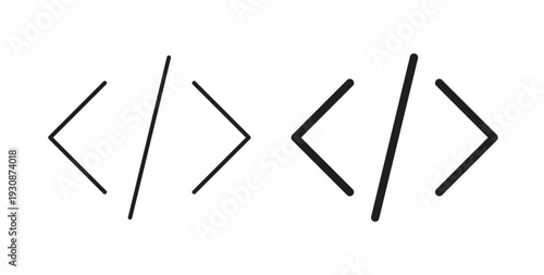 Code icon symbol vector illustration. vector flat clipart object eps10