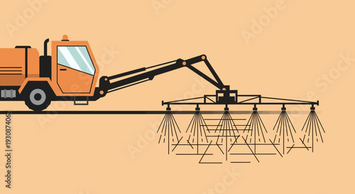 Industrial sprayer machine application in agriculture for crop protection