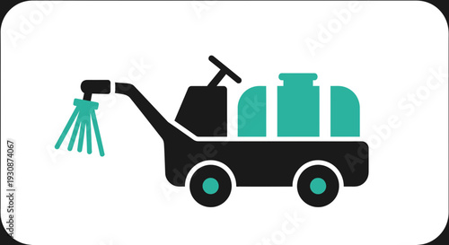 Industrial Sprayer Equipment Icon for Agricultural Applications Clean Farming