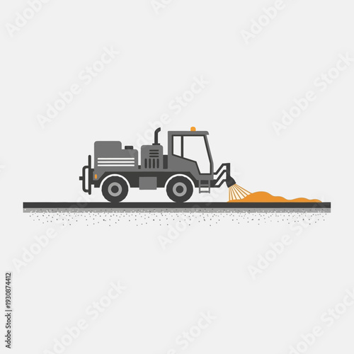 Industrial Street Sweeping Machine Cleans Road Surface with Precision