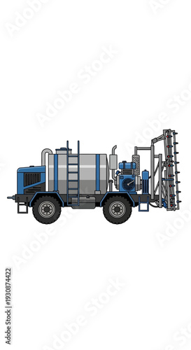 Industrial Spraying Vehicle With Boom For Agricultural Applications