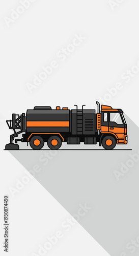 Industrial Sweeper Truck For Street Cleaning Operations Service Vehicle