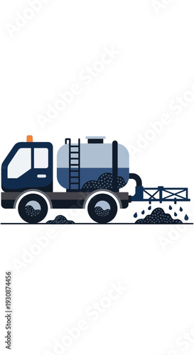 Industrial Tanker Truck Spreading Liquid Fertilizer for Agricultural Growth