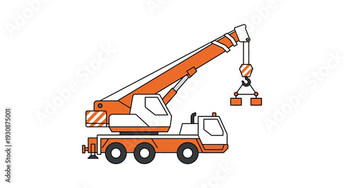Industrial Vehicle Lifting Heavy Loads For Construction Projects