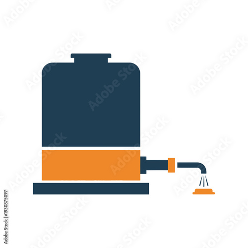 Industrial Water Tank System Pumping And Distribution Icon