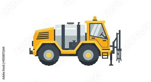 Industrial Yellow Sprayer Vehicle For Agriculture And Construction Use
