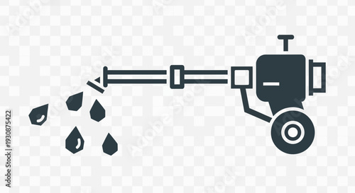 Irrigation Sprinkler System Icon For Agricultural Field Automation And Water Conservation