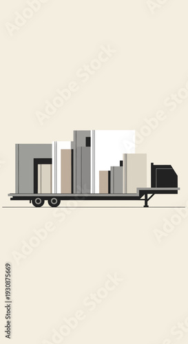 Literary Landscapes Transported On A Flatbed Trailer