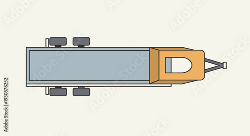Minimalist Top Down View Of A Commercial Trailer
