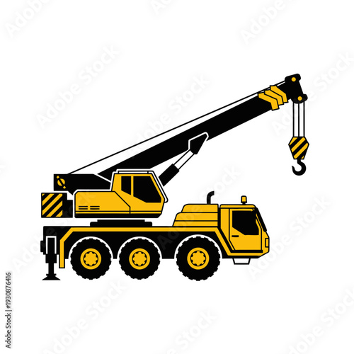 Mobile Construction Crane For Lifting Heavy Loads In Industrial Projects