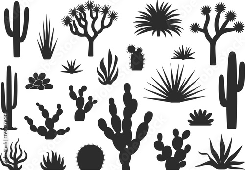WebLarge collection of black silhouettes featuring farm animals wildlife marine life desert cactus business people and howling wolf icons for designLarge collection of black silhouettes featuring
