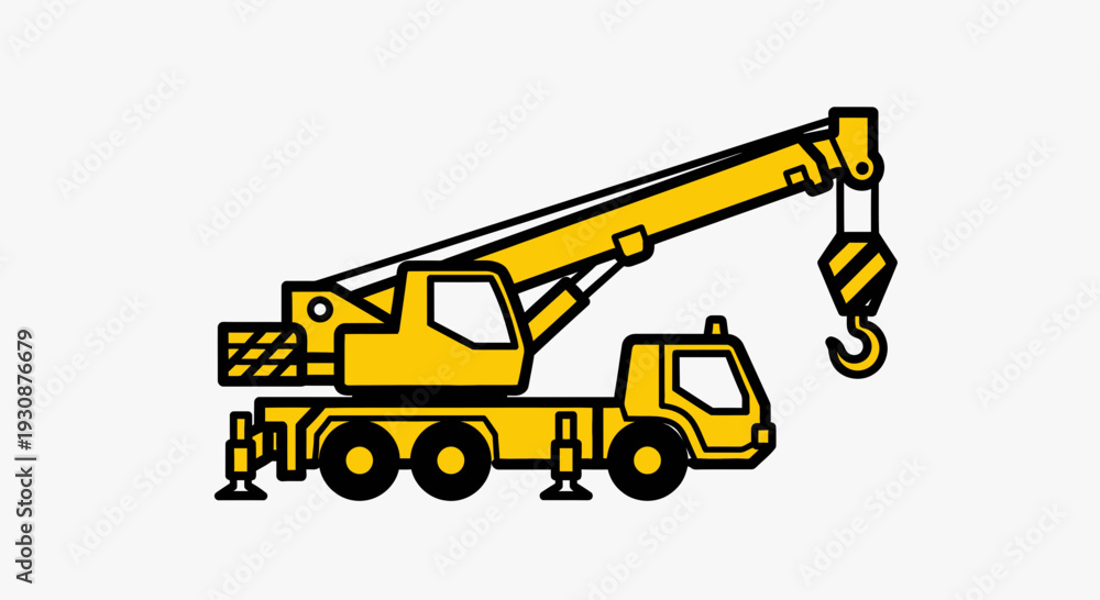Obraz premium Mobile Crane Equipment For Construction And Industrial Lifting Operations