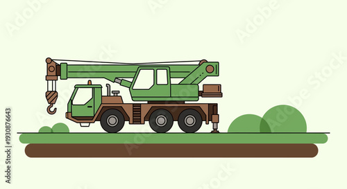 Mobile Crane Construction Machine For Lifting Loads Efficiently