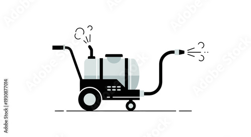 Mobile Sanitizing Equipment With Spray Nozzle And Steam Effect