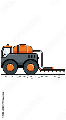 Modern Agricultural Sprayer Vehicle Illustrating Crop Treatment Operations