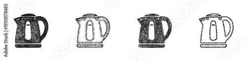 Sketch kettle icon design set