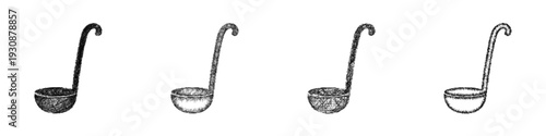 Sketch ladle icon design set