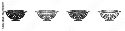 Sketch colander icon design set