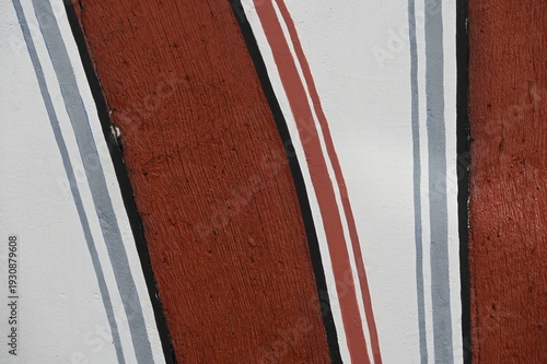 Detail einer mittelalterlichen Fachwerkhausfassade in Limburg