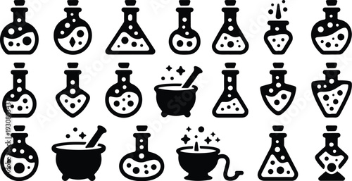 Set of 20 laboratory icons vector