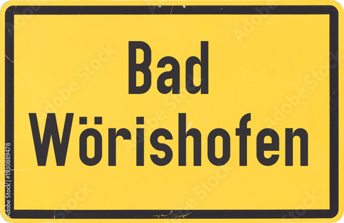 Obraz na płótnie Ortsschild Bad Wörishofen