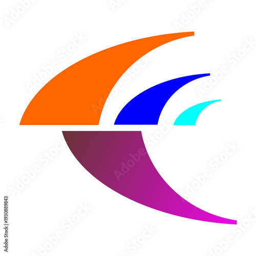 Creative Curved Wave Elements Minimal Vector Designs
