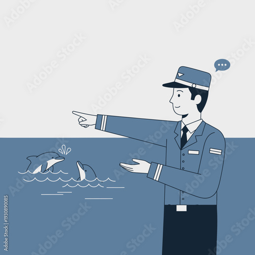 Marine Life Presentation Guide Explaining Dolphin Behavior To Spectators