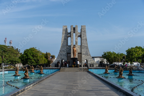 Photos view of the Kwame Nkrumah Memorial Park leading toward the Mausoleum