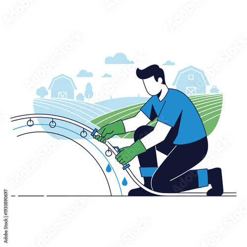 Modern Farming Irrigation System Installation For Sustainable Agriculture Growth