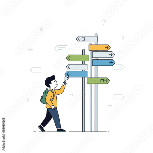 Navigating Life's Crossroads A Young Person Chooses Direction