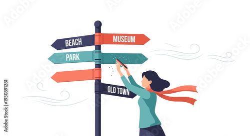 Navigating Life's Crossroads A Woman Ponders Her Next Destination