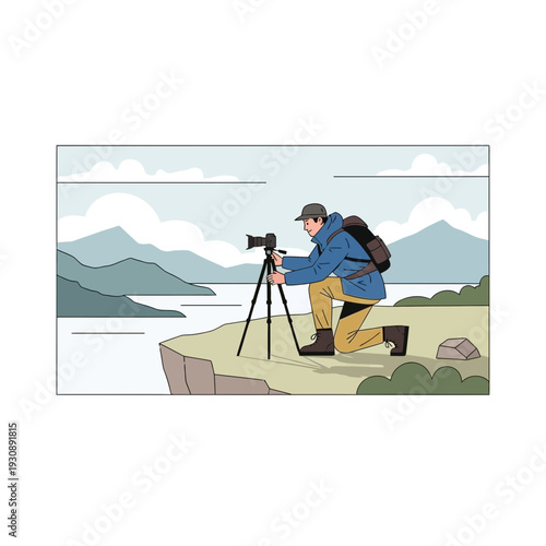 Outdoorsman Captures Majestic Mountain Vista With Professional Camera Gear