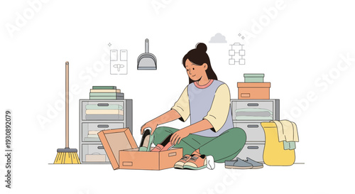 Organizing Shoes And Clothing For Storage Or Decluttering