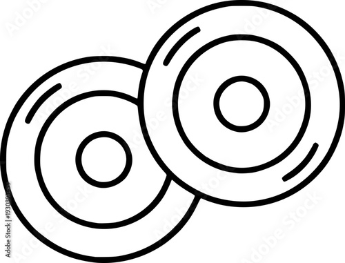 Minimalist and clean vector outline of cymbals. Perfect for educational designs, posters, presentations, websites, social media, and learning materials.