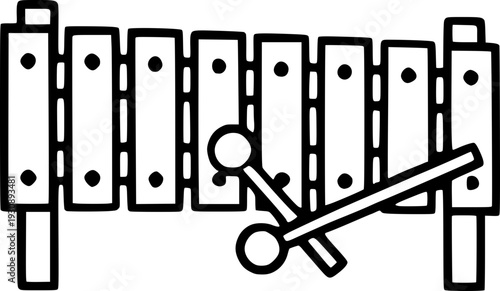 Minimalist and clean vector outline of marching bells. Perfect for educational designs, posters, presentations, websites, social media, and learning materials.