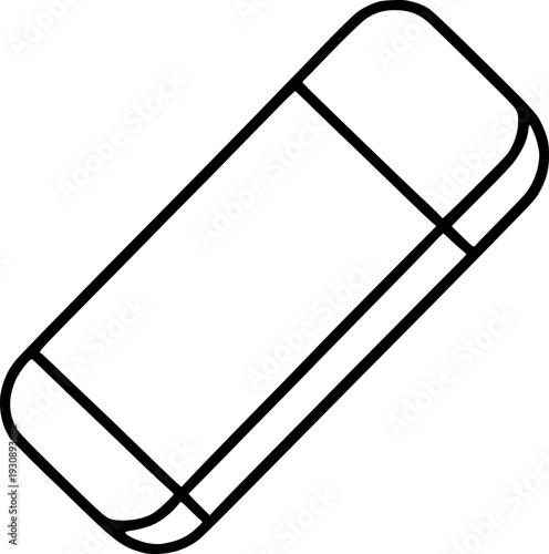 Minimalist and clean vector outline of an eraser. Perfect for educational designs, posters, presentations, websites, social media, and learning materials.