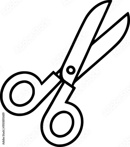 Minimalist and clean vector outline of scissors. Perfect for educational designs, posters, presentations, websites, social media, and learning materials.