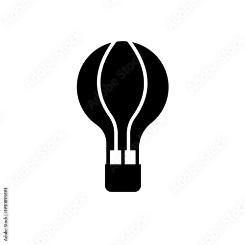 Hot air balloon flight, vector icon