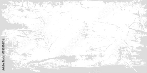 white paint brush stroke on light gray background, abstract textured artistic smear for graphic design base