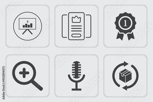 Business  line editable icon set. stroke vector illustration