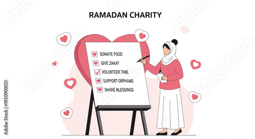 Ramadan Charity And Islamic Generosity Spirit Illustrated