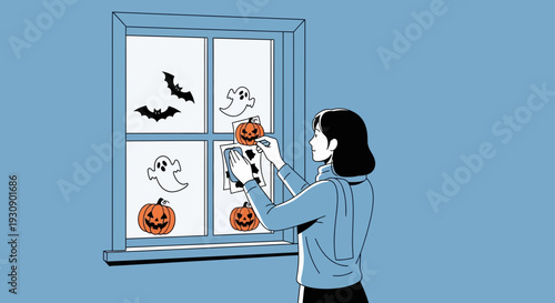 Seasonal Window Decorating For Halloween Fun