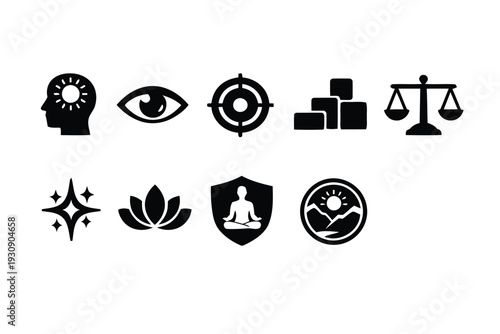 Abstract concept and value icons