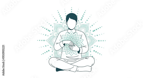 Serene Meditation Pose Emanating Inner Peace And Tranquility